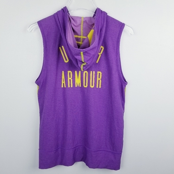 Under Armour Girl's Reversible Zip-Up Sleeveless Hoodie Jacket NWT - Picture 2 of 15